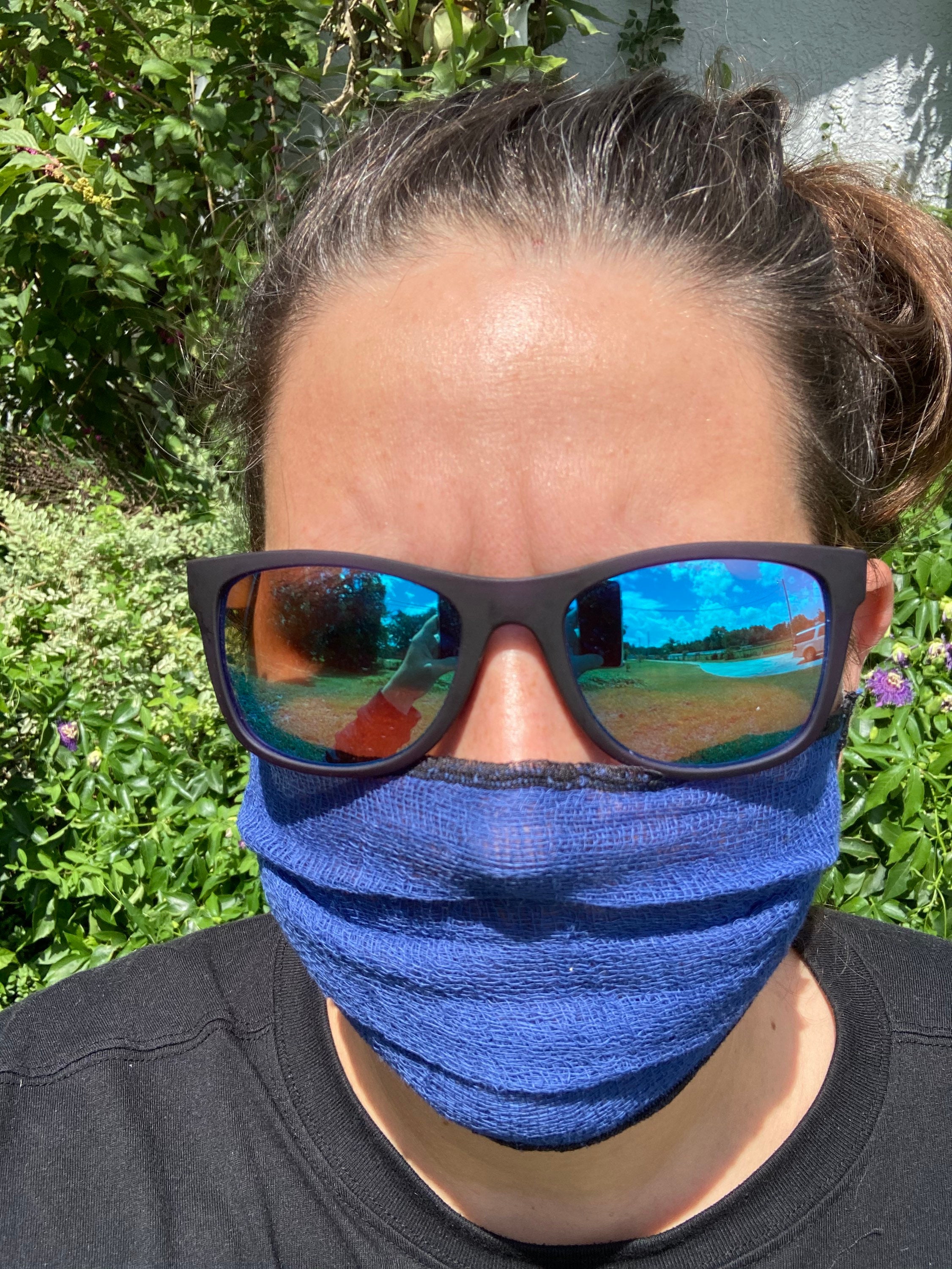 Indigo Blue Thinnest Breathable Cheesecloth Cotton Fabric Etsy