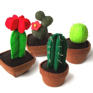 Felt doll PDF pattern Adorable Cactus Set plant in pot image 2