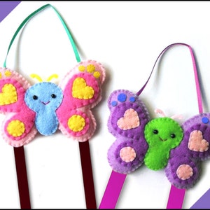 Felt doll - Butterfly Clips / Bows Organizer - PDF Pattern