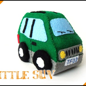 Felt plush toy -  Adorable Little Sport Utility Vehicle - PDF pattern