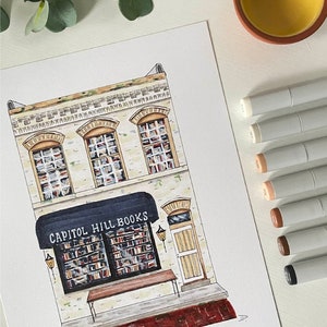 Livres du Capitole imprimés sur du papier cartonné recyclé | Impression 5 x 7/carte de correspondance ou impression 8 x 10 | Options de cadre disponibles