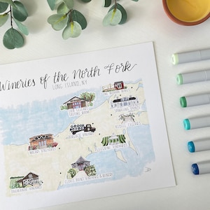 Wijnmakerijen van de North Fork, Long Island, NY | 5 x 7 print/Notecard of 8 x 10 print | Gerecycled karton | Lieb, Borghese, Clovis