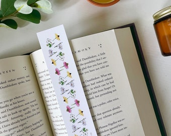 Bladwijzer van gerecycled papier met wilde bloemen | 1,5 x 7 inch