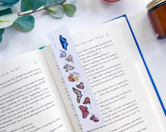 Recycled Paper Butterflies Bookmark | 1.5" x 7"