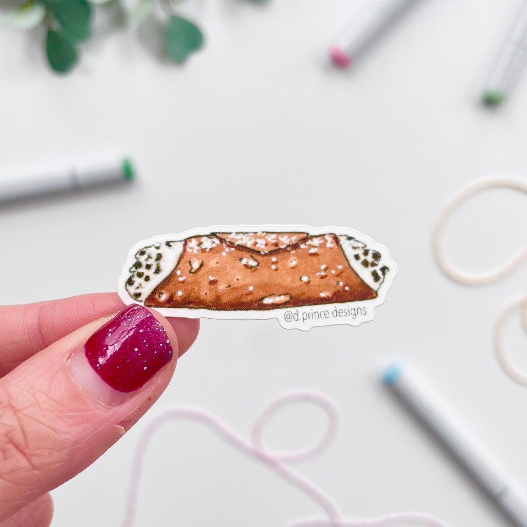 Hand-illustrated Cannoli Sticker | 2