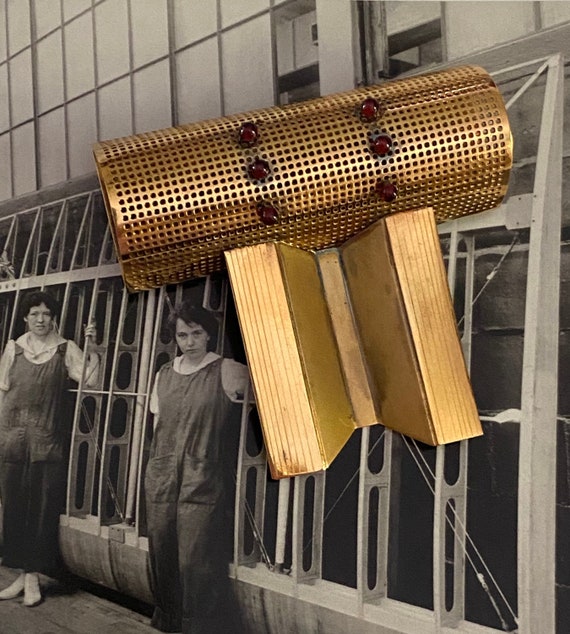 Mid Century Modern Machine Age Brooch