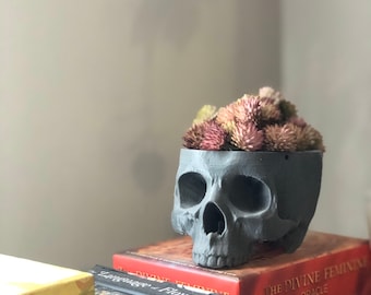 Ready to Ship 3d Printed Skull Planter FREE SHIPPING