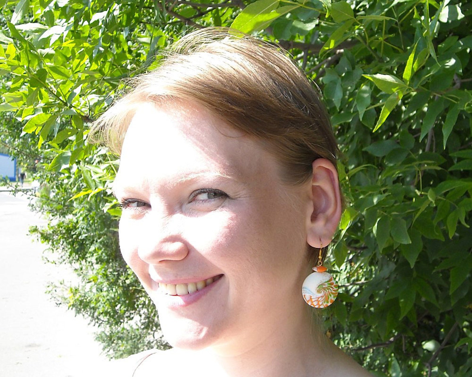 Orange earrings Summer earrings Hippie earrings Orange dangle Etsy