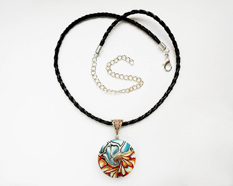 Unusual handmade necklace Unusual necklace Swirl necklace Etsy