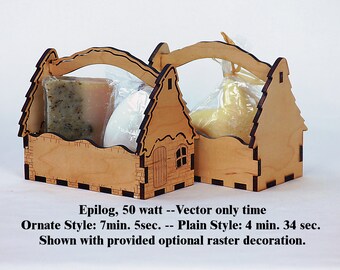 Patrón del Laser digital para hacer una caja de cesta | Etsy