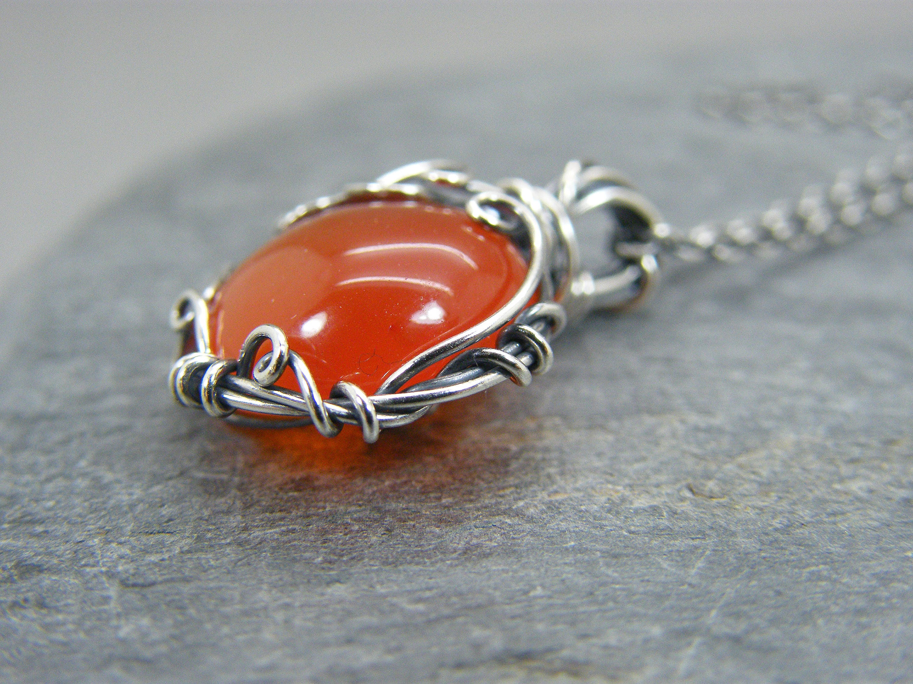 Carnelian necklace Red carnelian necklace Carnelian gift Etsy