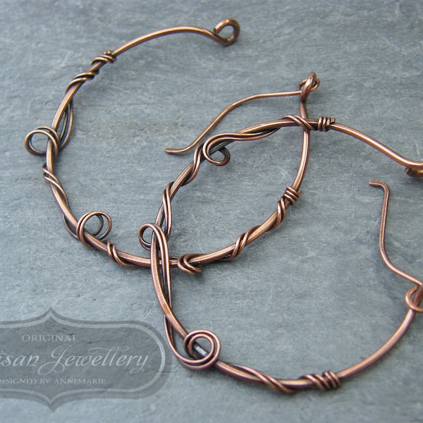 Large hoop earrings ~ Over sized hoops ~ Hoop earrings ~ Copper hoop earrings ~ Unique hoops ~ Gift for her ~ Mothers day gift ~ Copper ~