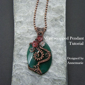 Wire Wrap Tutorial ~ Wire wrapped necklace tutorial ~ Wire Wrapping ~ Jewelry tutorial ~  Wire wrapped jewelry tutorial ~ Wire weaving ~