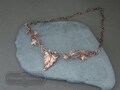 Wire Wrapped Copper Leaf Necklace: Bohemian Statement Jewelry