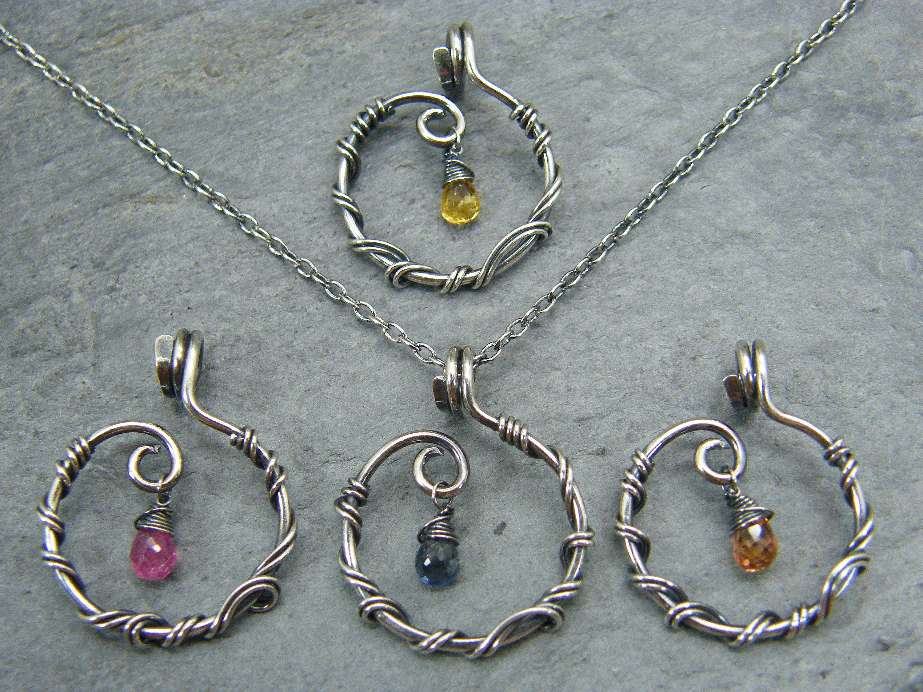 sapphire birthstone necklace sapphire birthstone necklace