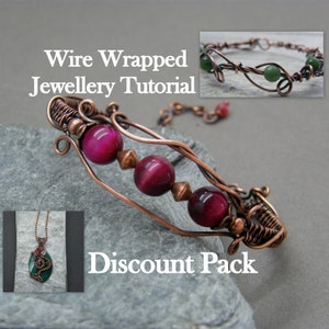 Wire wrapping tutorial ~ Wire wrapped jewellery tutorial ~ Jewellery instructions instant download ~ Wire wrap jewelry PDF instructions ~