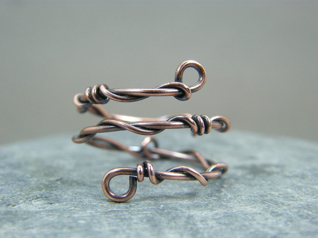 Thumb Ring ~ Adjustable Ring ~ Wire Wrapped Ring ~ Copper Ring ~ Gift ...