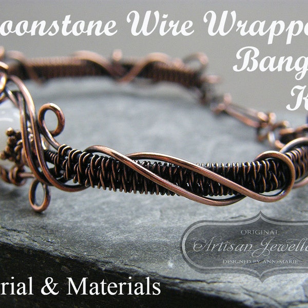 Wire wrapped jewellery tutorial ~ Jewellery making kit ~ Wire wrapping ~ Wire wrap ~ Handmade jewellery, DIY kit ~ Gift for crafty mom ~