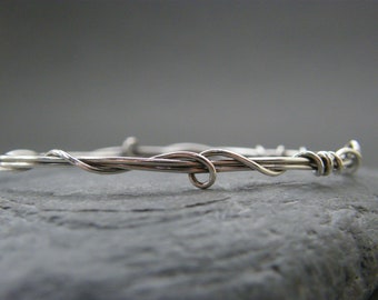 Bracelet Jonc Argent 925 Sans Fermoir - Avec Fil Intégré, Neuf Dans Sac Organza