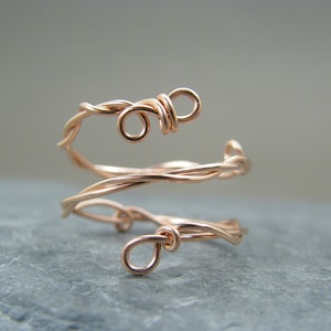 Rose gold adjustable ring ~ Unique rose gold ring ~ Rose gold gift for her, rings ~ Rose gold Christmas gift for her ring ~ Rose gold rings