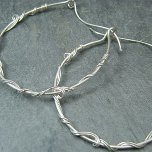 Silver hoops gift for her ~ Silver hoop earrings for women ~ Hoops earrings ~ Big silver hoop earrings ~ Sterling silver hoops ~ Silver hoop