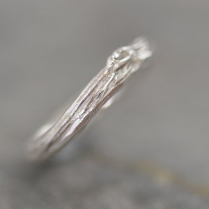 Twig ring Twig ring silver Sterling silver twig ring Handmade silver twig ring Unique wedding band Handmade twig wedding band image 1