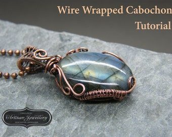Wire Wrapped Cabochon Pendant Tutorial: Jewelry Making (PDF