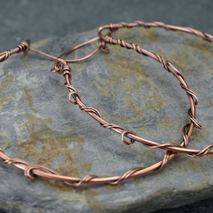Large hoop earrings ~ Over sized hoop earrings ~ Hoop earrings ~ Copper earrings ~ Unique hoops ~ Unique hoop earrings ~ Jewellery earrings