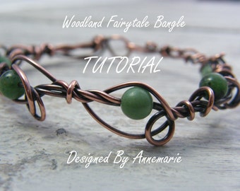 Wire Wrapped Bangle Tutorial: DIY Jewelry (PDF)