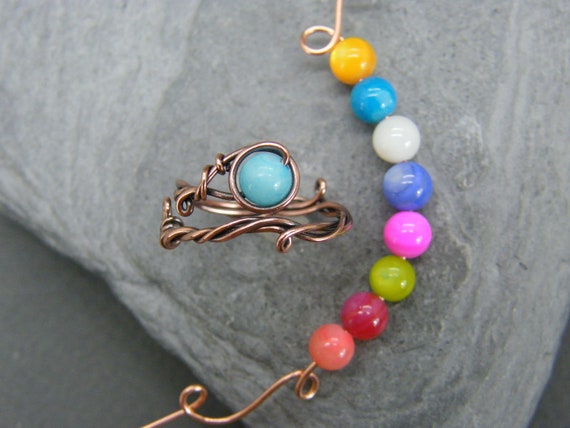 Adjustable Copper Wire Wrapped Ring Customised Dainty Ring