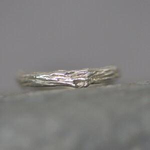 Twig ring Twig ring silver Sterling silver twig ring Handmade silver twig ring Unique wedding band Handmade twig wedding band image 4