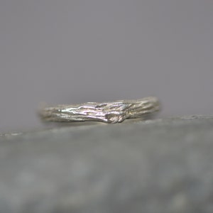 Twig ring Twig ring silver Sterling silver twig ring Handmade silver twig ring Unique wedding band Handmade twig wedding band image 8