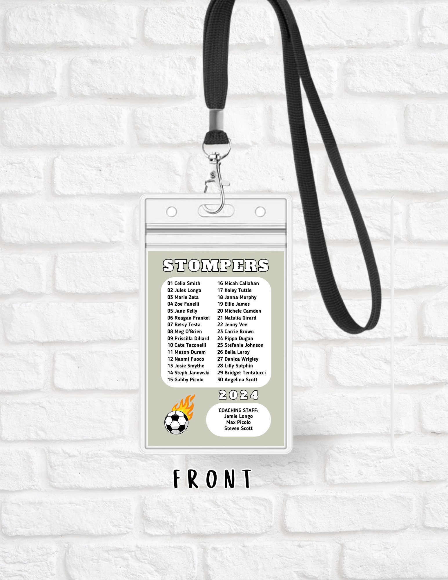 Editable Team Roster Card Template: Two-sided Design (digital Download ...
