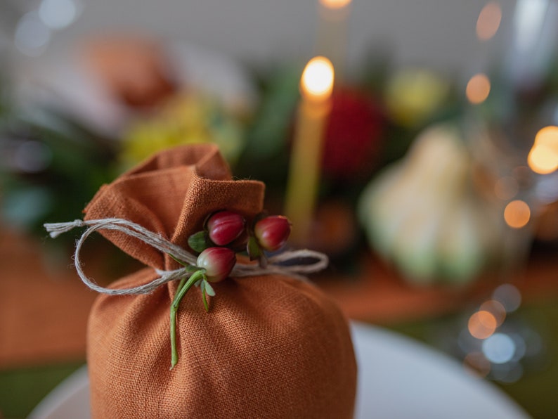 set-10-burnt-orange-gift-bags-thanksgiving-pouch-orange-fabric