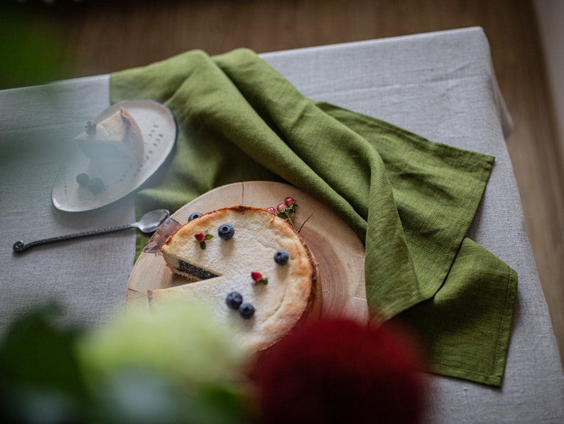 Marineblauwe linnen keukenhanddoeken, linnen theedoek, vlasbadhanddoek, linnen handdoek, verzachte linnen handdoek, linnen theedoeken, badkamerhanddoek Olive green