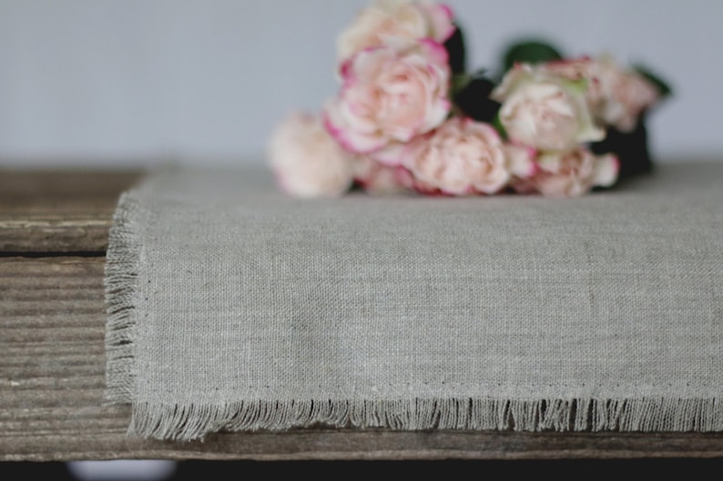 TABLE Runner, table cloth, linen tablecloths, wedding table cloth, gray, white linen table cloth, soft linen, washed table cloth, linens Natural linen