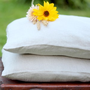 Set of 2 Linen pillow cases, soft linen pillow shams, linen pillow covers, washed linen pillow case, Standard size, Queen, King pillow cases