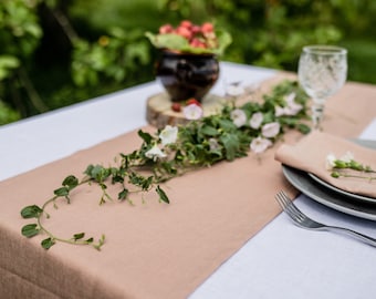 Fall linen table runners, table runner wedding, eco friendly linen tablecloth, linen table runner, linen table topper, wedding table linen
