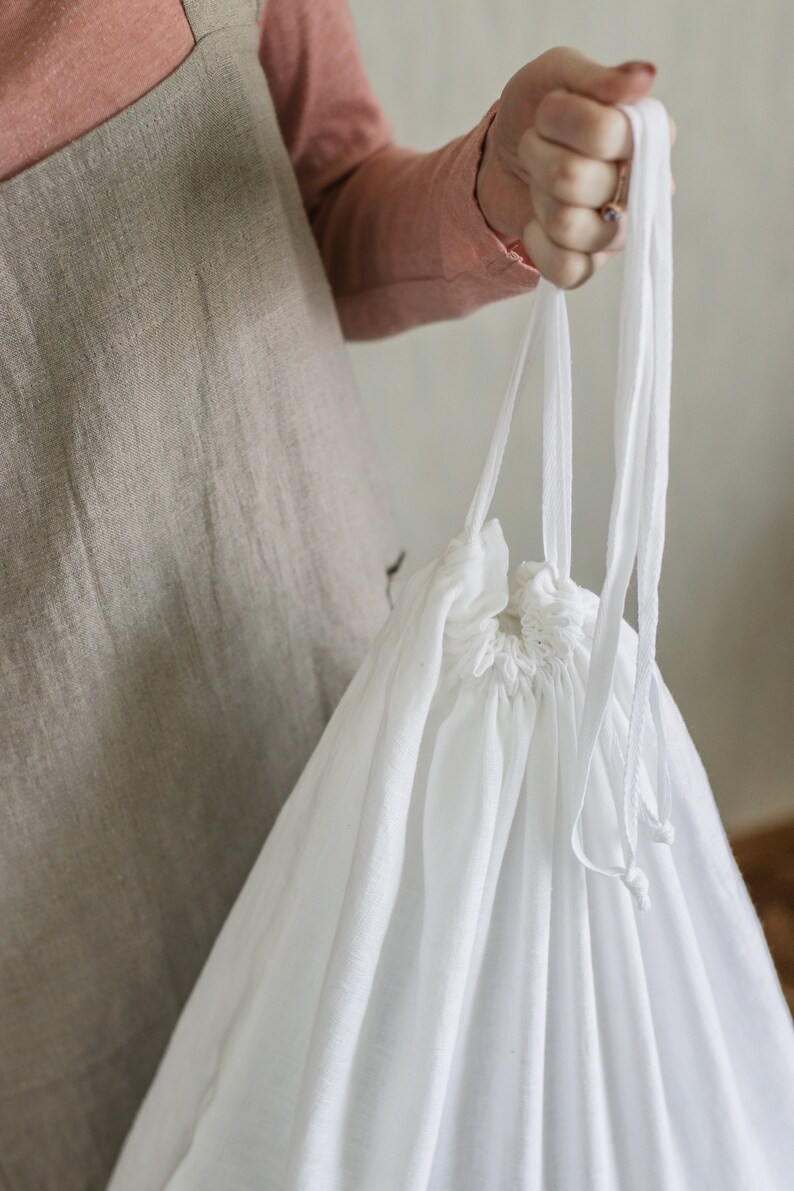 reusable storage bag natural storage bag Large linen laundry bag large linen drawstring bag clothing bag eco friendly bag wash bag