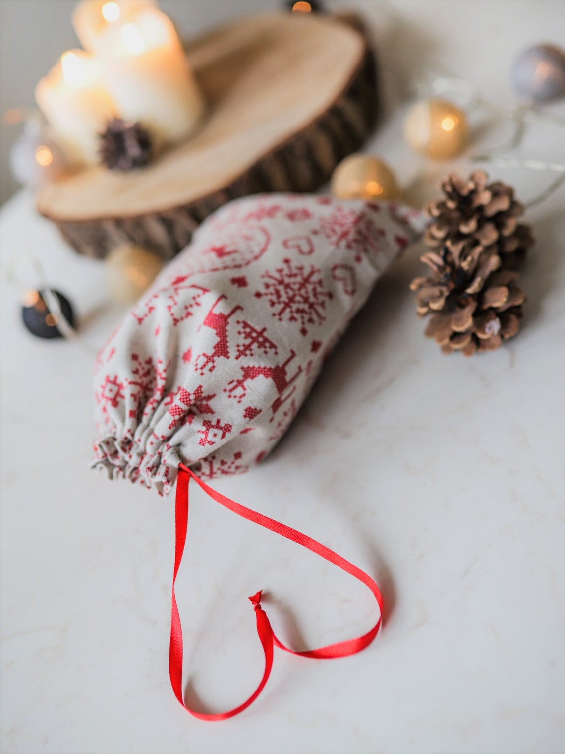 Christmas Gift Bags Christmas Drawstring Gift Bag Christmas - Etsy