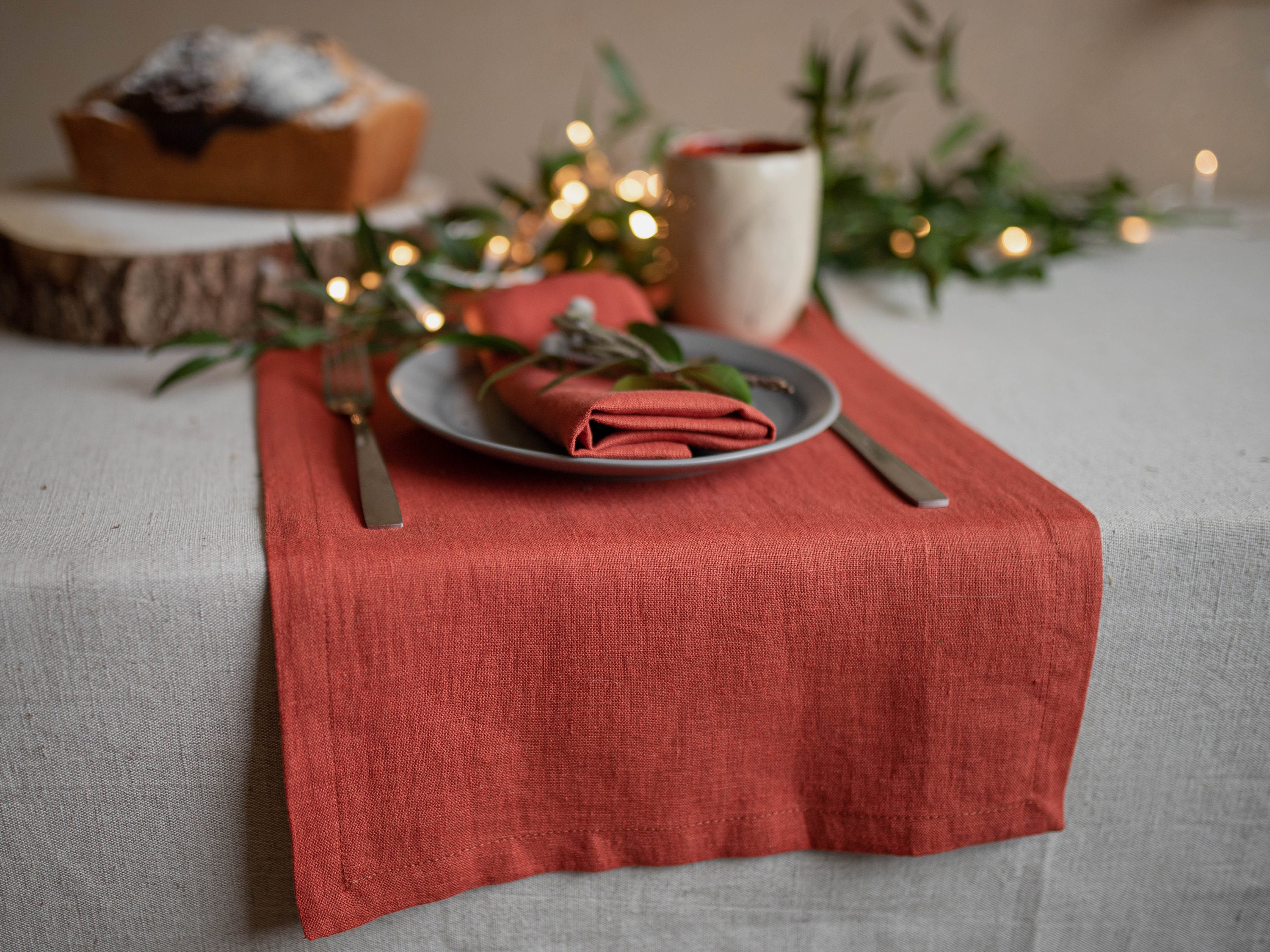 Terracotta wedding linen napkins cloth napkins wedding Etsy Polska