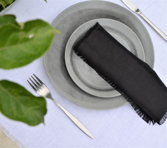 Lot De 10 Serviettes De Table En Lin Et Coton - Taille 40x40cm - Couleur Vert Sauge - Réutilisables Et Lavables - Pour Mariage, Restaurant, Fête