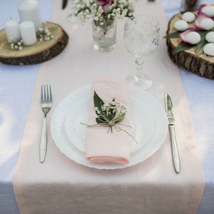 Tovaglioli di stoffa rosa cipria, tovagliolo nuziale di lino rosa cipria, tovagliolo di lino lavato morbido, tovaglioli per cena in lino, biancheria da tavola rosa cipria
