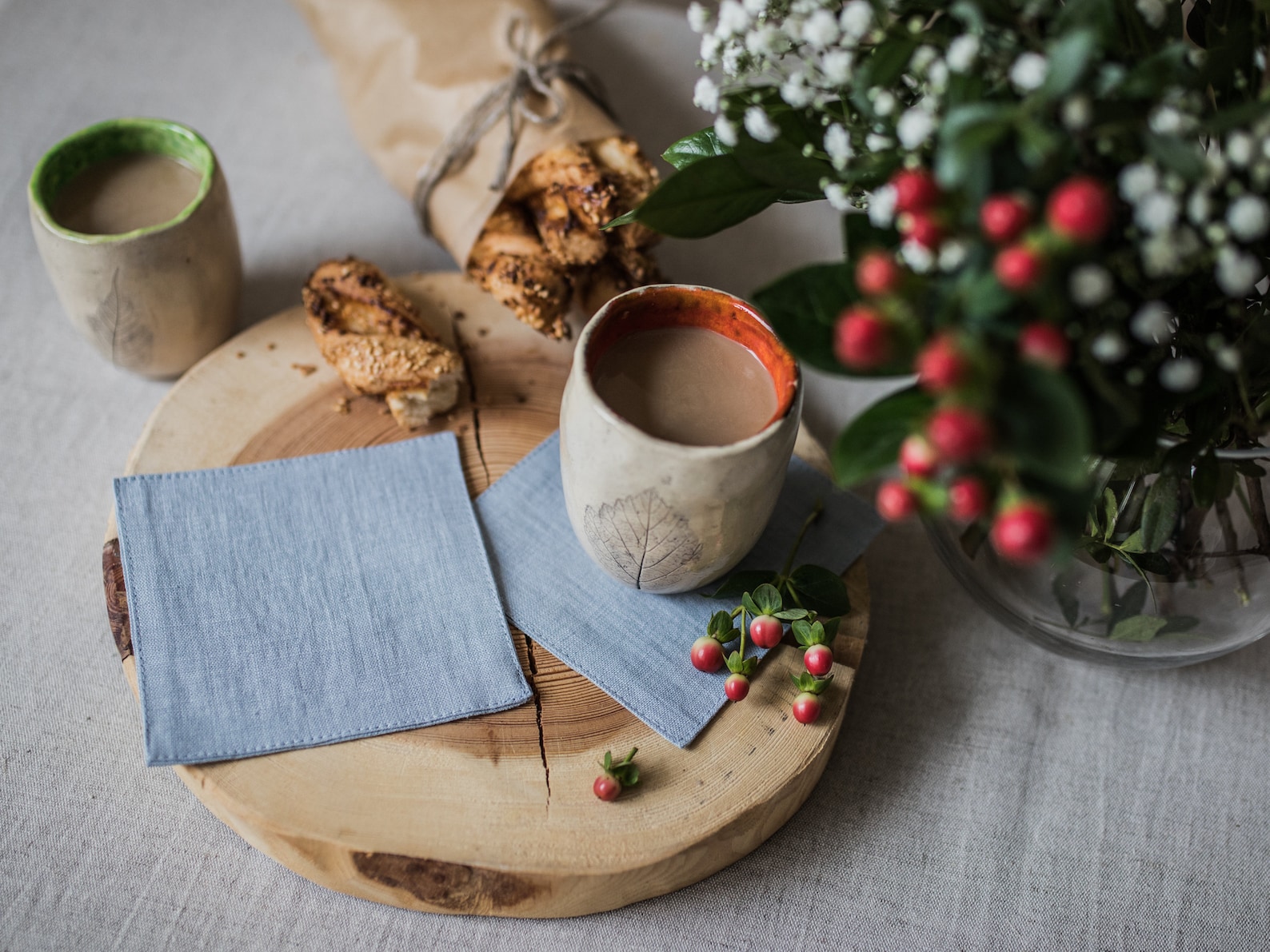 Blue eco friendly coasters main image 0