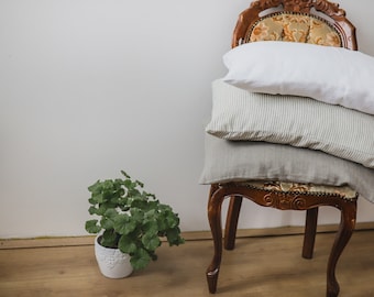 Handmade linen pillowcases in a various colors and sizes