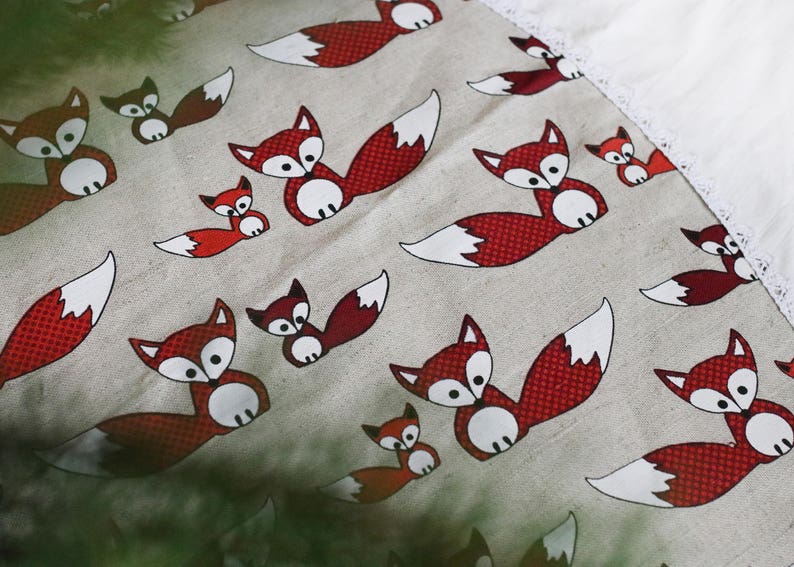 Christmas tree fox decor/Christmas Tree Skirt/Christmas Decoration/Woodland Christmas/Christmas Ornament/Fox Foxes decor/Christmas accents image 7