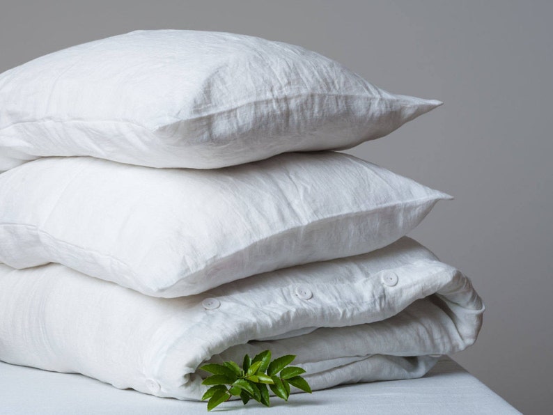 Twin Double Natural Linen Bedding Set Linen Duvet Cover Linen Etsy