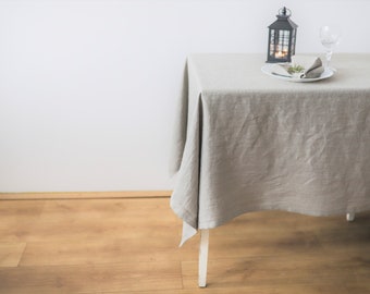 Washed linen tablecloth, square, rectangular tablecloths, natural linen wedding tablecloth, linen dinning table clothes, flax tablecloth