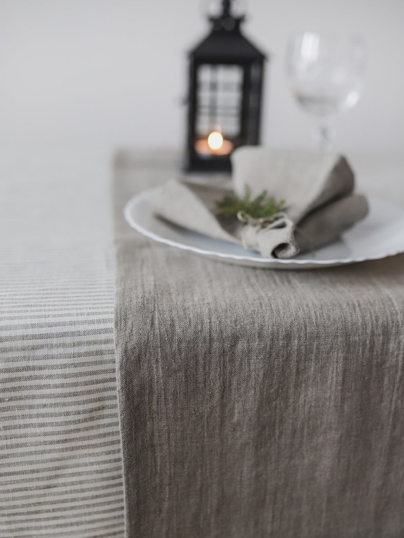 Burnt orange linen table runner rustic linen runner wedding Etsy