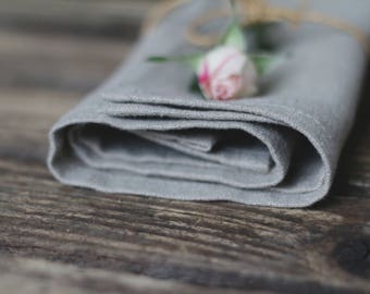 Wedding napkins, Gray Linen napkins, 12, 14, 16, 18, 20 napkins, kitchen napkins, soft napkins, linen napkins, cloth napkins, table cloth